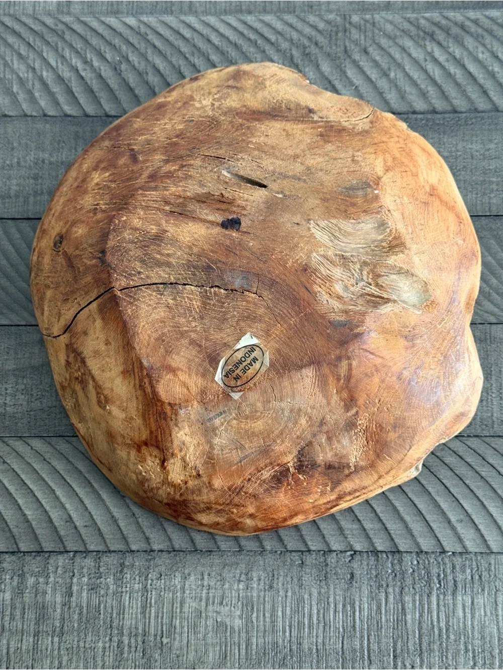 One of a Kind Handcrafted Natural Wooden Bowl - Brown